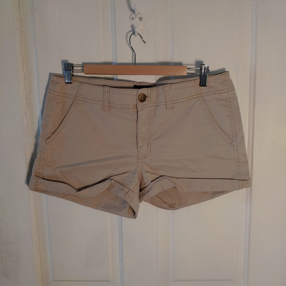AEO Twill Midi Short Khaki Size 12